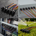 5PCS M12 IP65 Waterproof Aviation Connector 2 3 4 5 6 8 Pin Metal Panel Mount Male Plug Socket Pigtail Cable for Industrial Use