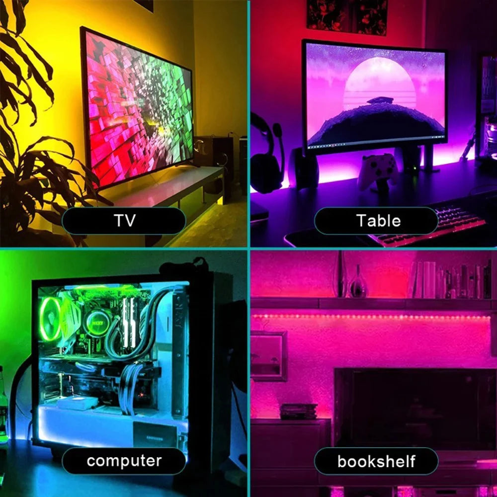DC 5V LED Strip Light RGB USB 24Key Bluetooth Infrared LED Remote Control For Holiday Lighting Room Decoration Gaming For Girls