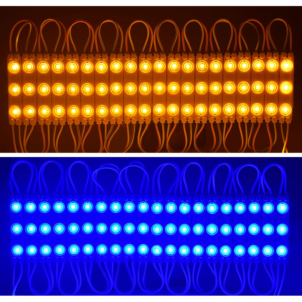 200pcs DC12V 2835 3LED Module Injection Outdoor Waterproof IP67 Strip Light for Shop Signboard Advertisement Sign Letter Decor