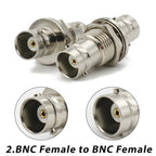 90 Degree Right angle BNC RF Coaxial Converter BNC Male Female to BNC Female with Nut Bulkhead  Adapter Wire Terminal  50 75ohm