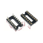 5PCS DIP-8 DIP14 DIP16 DIP18 DIP20 DIP24 DIP28 DIP32 DIP40 PIN Round IC SOCKET  Round Hole DIP IC Sockets Adaptor Solder Type