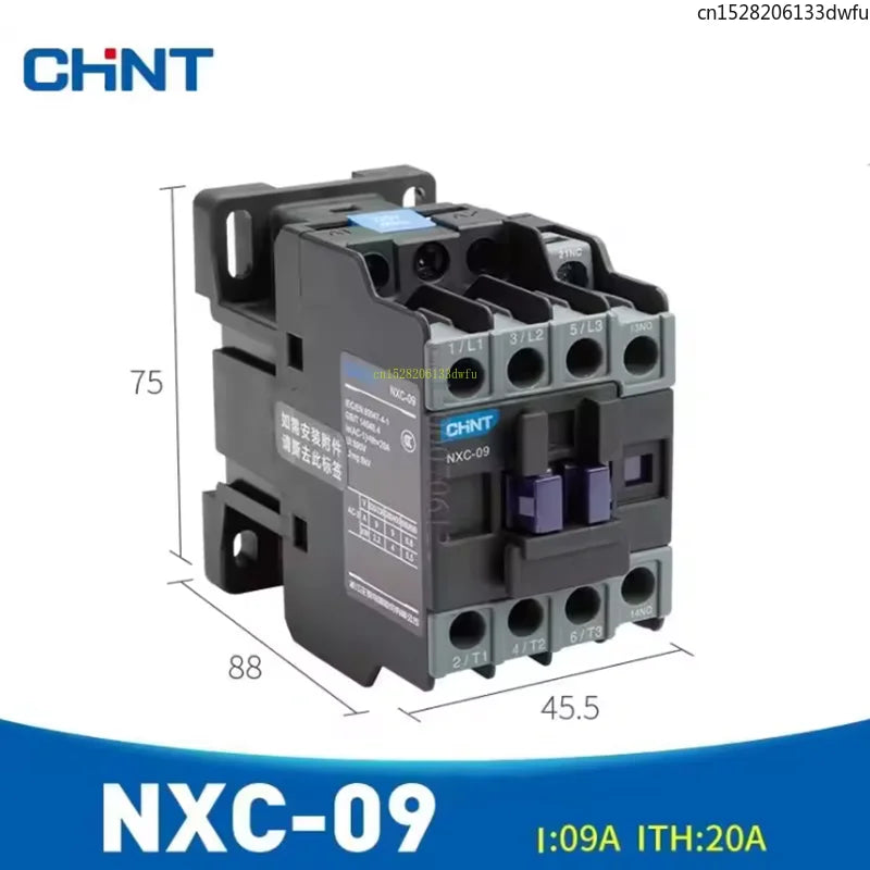 CHINT NXC- 09 12 18 25 32 38 CJX2 LC1D NXC Magnetic AC Contactor AC24V 36V 110V 220V 380V 9A 12A 18A 25A 32A LC1 LC1N
