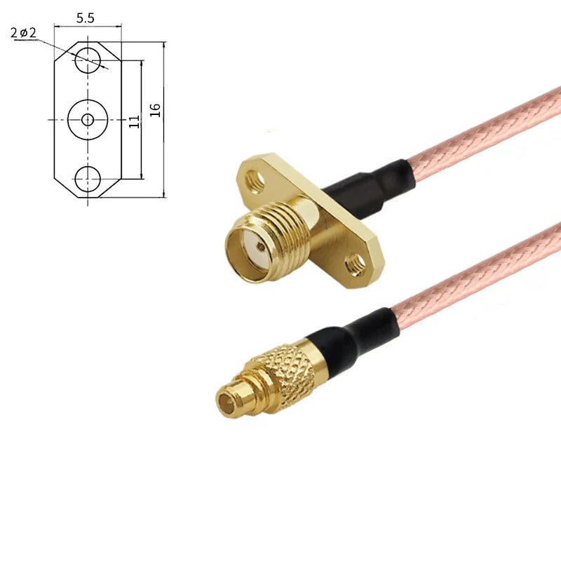 MMCX Male Straight Right Angle 90 Degree to SMA Female Male Flange Panel Mount RG316 Pigtail FPV Antenna Extension Cable for RC