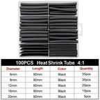 DIY Repair Heat Shrink Tube Assortment 3:1&4:1 Dual Wall Adhesive Flame Retardant Insulator For All Kinds Electrical Wire Cable