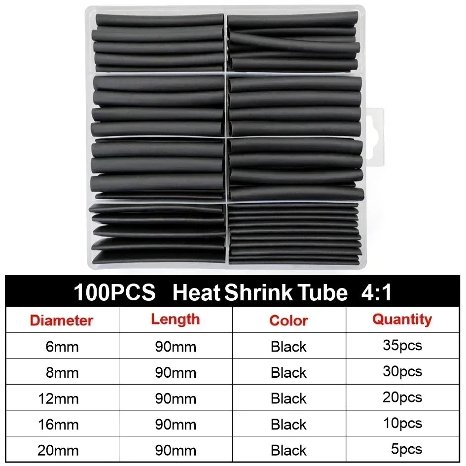 DIY Repair Heat Shrink Tube Assortment 3:1&4:1 Dual Wall Adhesive Flame Retardant Insulator For All Kinds Electrical Wire Cable