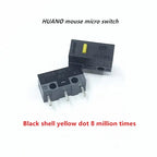 New Authentic HUANO mouse micro switch button white yellow blue pink green dot blue shell white dot General 3-pin switch
