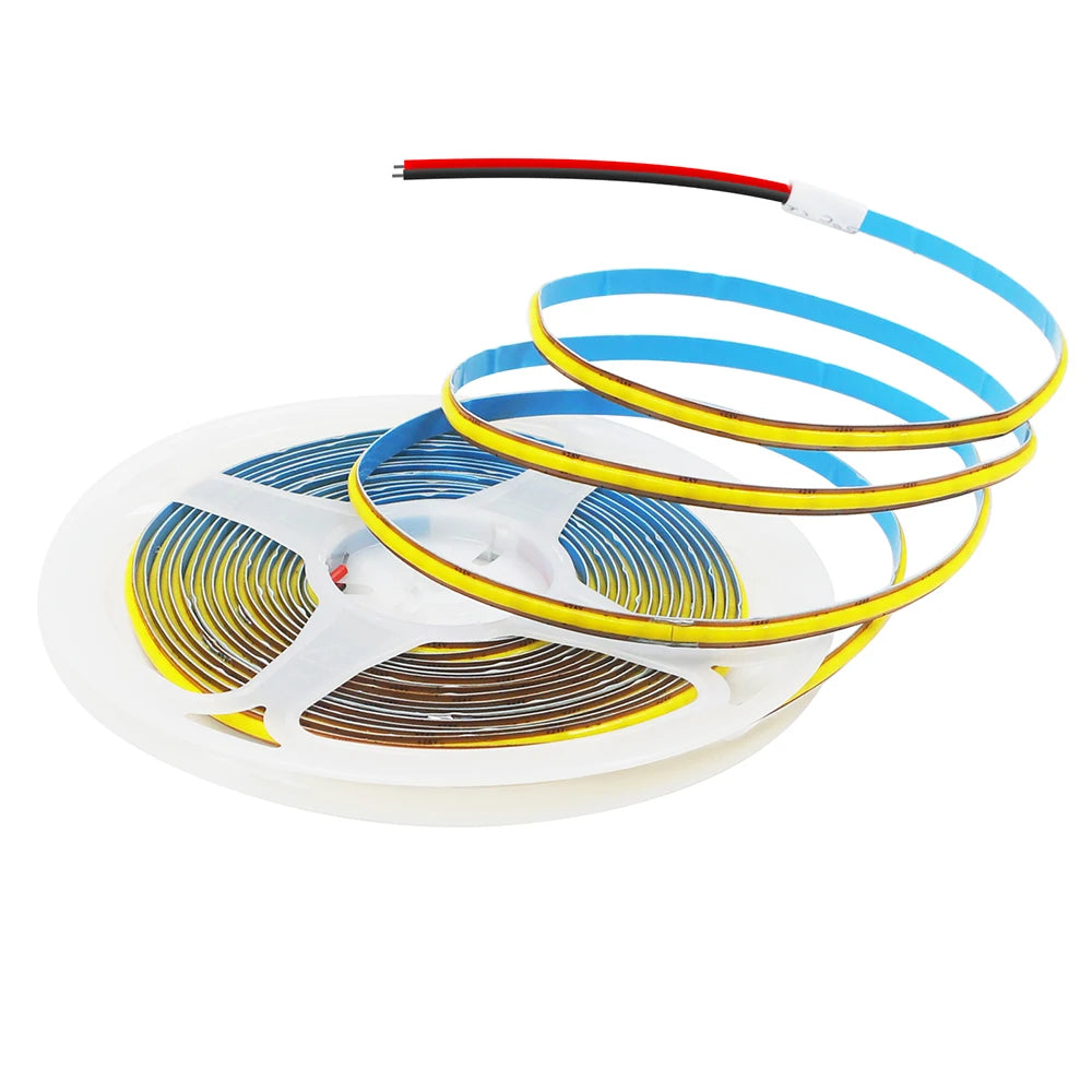 5mm 8mm PCB Free Cut COB LED Strip 12V 24V Tape Light 400 Leds Flexible 3000k 6000k 4000k 0.5m 2m 5m 10m 20m Linear Lighting