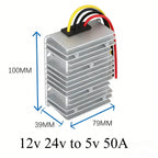 12V 24V to 5V 50A-1A Step Down Voltage Converter Voltage Reducer DC Converter Regulator 12 Volt to 5 Volt Buck Power Supply