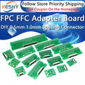 FPC/FFC Flat Cable Transfer Plate FPC FFC Adapter Board Directly Inserted DIY 0.5mm 1.0mm Spacing Connector 6P 8P 10P 20P 30-60P
