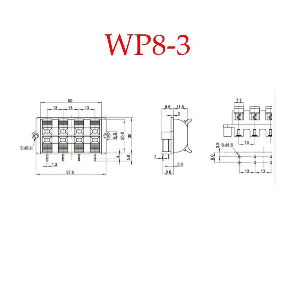 1PCS  Connector Terminal 2P 4P 6P 8P 12P Push In Jack Spring Load Audio Speaker Terminals Breadboard Clips