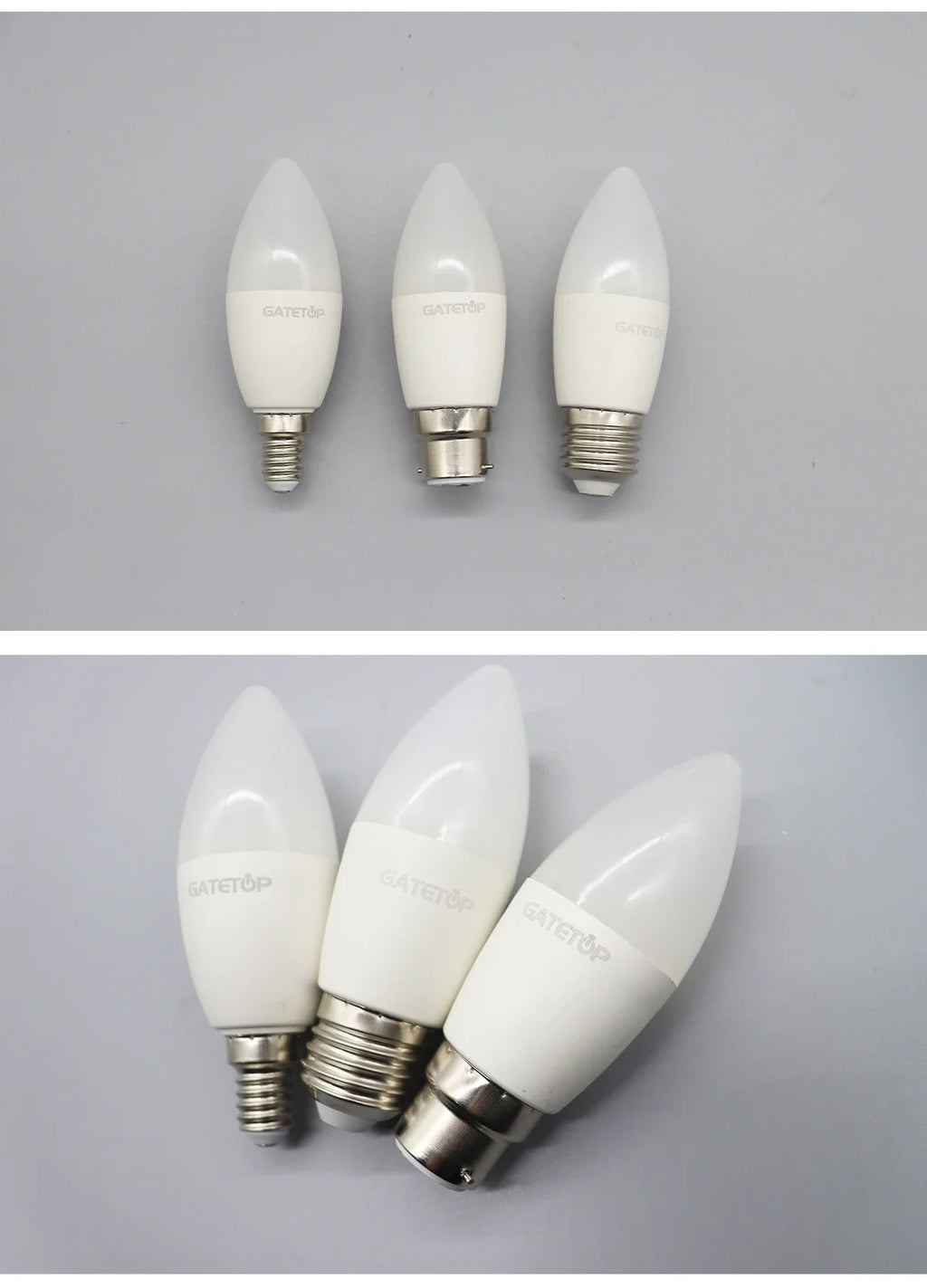 8pcs E27 E14 B22 Led Bulb AC 220V C37 Candle Lamp Energy Saving 3000K 6000K 3W 5W 6W 7W Chandelier Light for Home Decoration