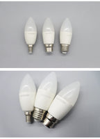 8pcs E27 E14 B22 Led Bulb AC 220V C37 Candle Lamp Energy Saving 3000K 6000K 3W 5W 6W 7W Chandelier Light for Home Decoration