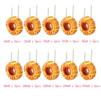 50pcs 10Models Toroid Core Inductor 10uH-470uH  Winding Magnetic Inductance Assorted kit