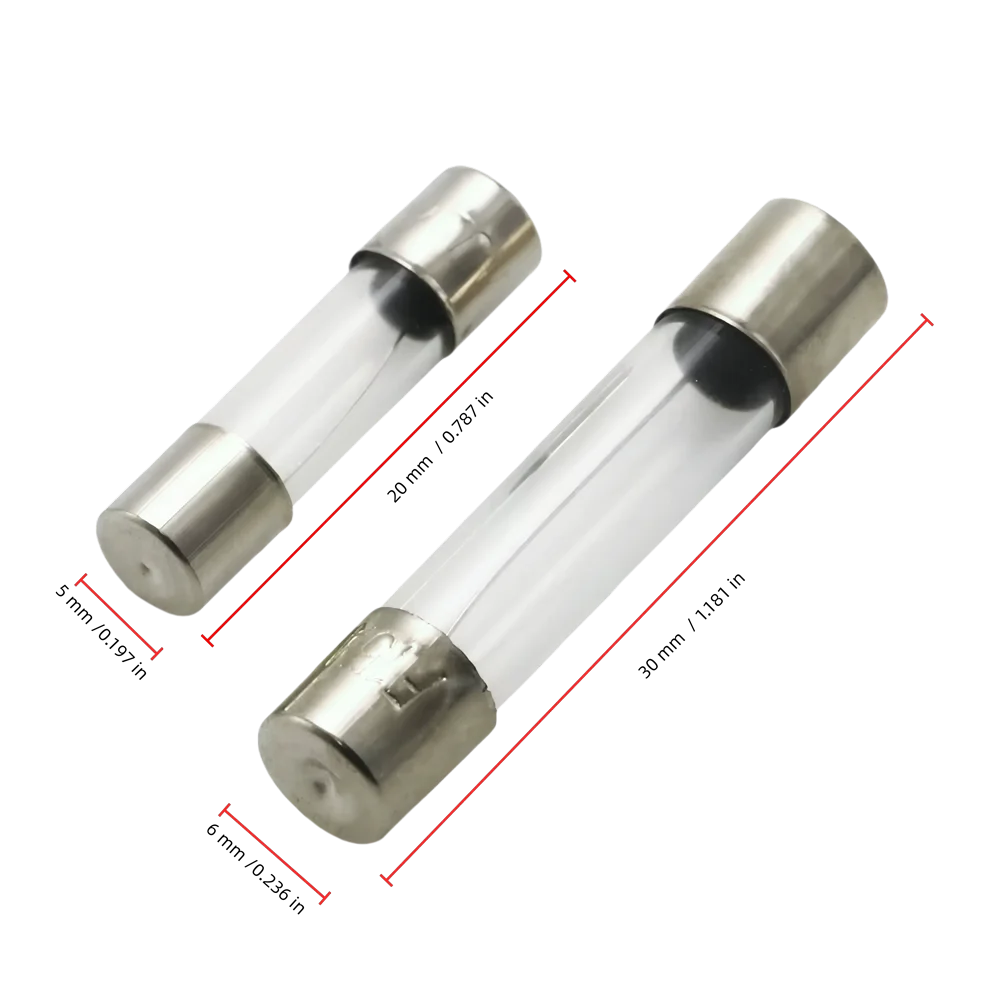 10Pcs/100Pcs 5*20mm 6*30mm Fast Blow Glass Tube Fuses 5x20 6x30 250V 0.1 0.5 1 2 3 3.15 4 5 6 7 8 10 12 15 20 25 30A AMP Fuse