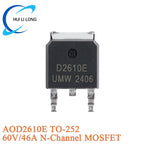 10PCS 100N03A 30N06 40N06 50N06 15N10 TO-252 30V/90A N-channel MOSFET Chip IRFR5305TR AOD4185 AOD403 20N06 12N10 IRLR8726TR