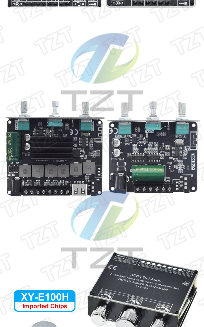 XY-E100H XY-E100L 2.1 Channel Bluetooth Audio Amplifier Board Module 50W+50W+100W Subwoofer With High Fidelity And Sound Quality