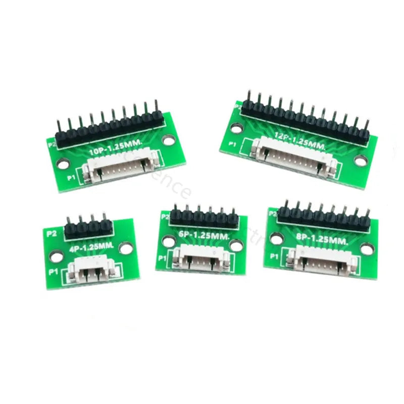 1.25 To Dip2 54 Circuit Board 1.25mm Spacing Horizontal Paste Terminal Socket Test Board 4P 6P 8P 10P 12P Adapter Board