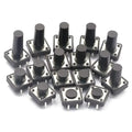 20PCS 12x12mm X4.3/5.5/6/7/8/9/10mm Micro Push Tact Switch 4pin Touch Button Mini Tactile Pushbutton Toggle Pcb Momentary Switch
