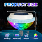 1-2Pack Solar Floating Pool Lighting, RGB Colour Changing Waterproof Pond Lights for Decoration of Swimming Pools, Yard Roads
