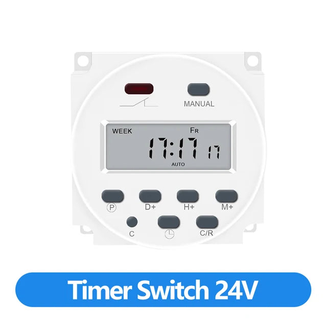 CN101A Digital Microcomputer 7Days Weekly Programmer Electronic Timer Switch 220V Time Relay with Countdown 12V DC for Light Fan