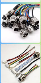 250V Aviation Plug Socket GX20 7-20A  with Wire 2 3 4 5 6 7 8 9 10 12 Pin Connector Cable Male and Female Connection Line