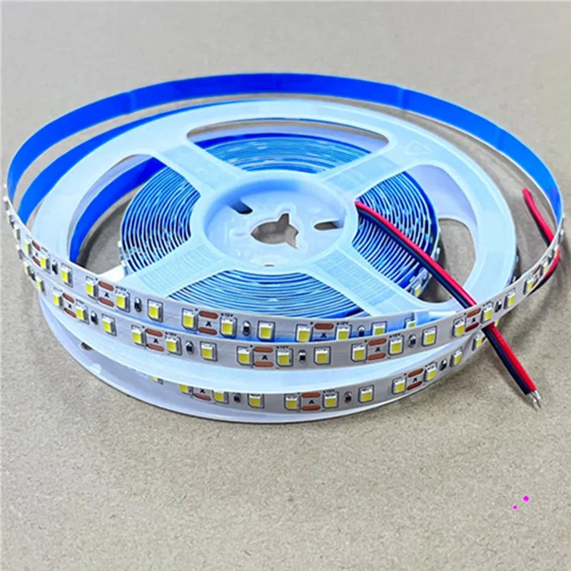 12V LED Strip 2835 8mm 5m IP20 Non Waterproof 120LEDs/m Blue/Red/Green/White /Warm White/Yellow/Pink/Natural White/Ice blue