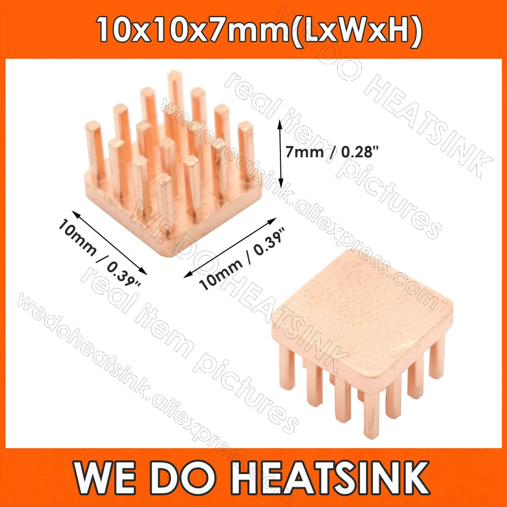 WE DO HEATSINK Small Tiny Useful Pure Copper Heat Sink Without or With Thermal Pad For Raspberry Pi Banana Pi IC Chipset Package