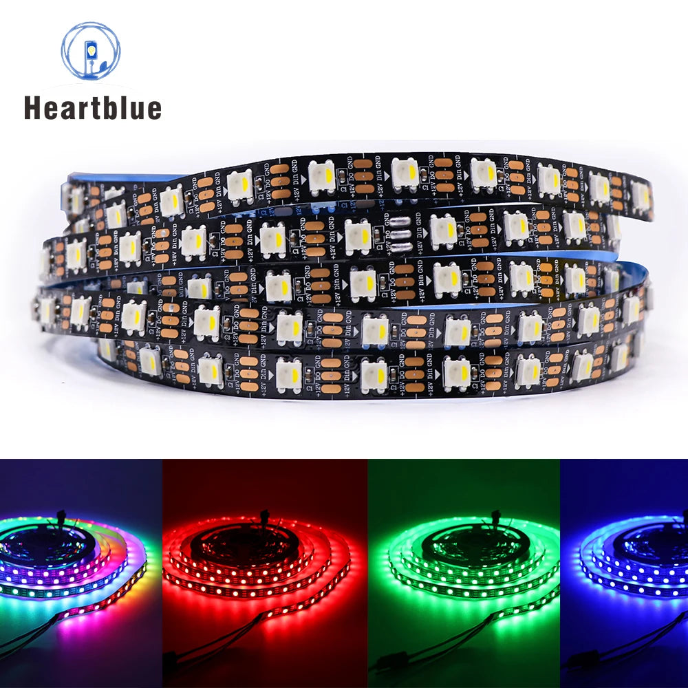 SK6812 RGBW Led Strip Light 4in1 Similar WS2812 12V Individual Addressable RGBWW 1m 5m 30 60 144 LEDs Lights IP30 65 67