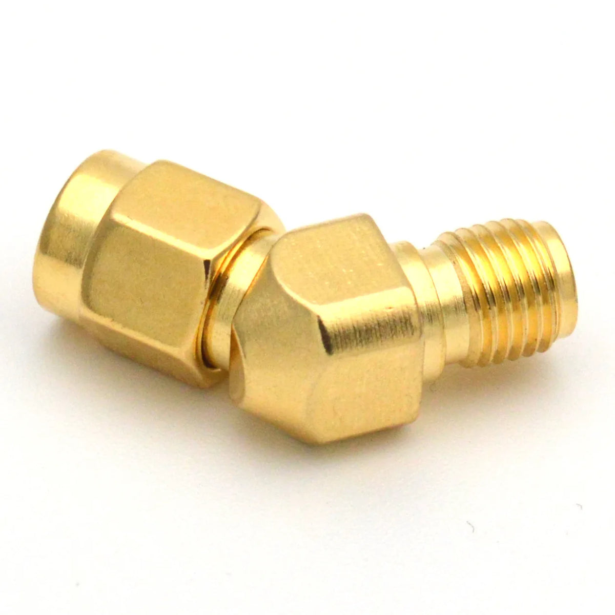 100PCS/Lot Wholesale SMA Male to SMA Female Adapter 135 Degree 45 Bevel Connector RP-SMA to RP SMA for WIFI Race Goggle Antenna
