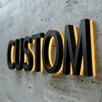 3D Custom Luxury LED Luminous Acrylic Metal Wall Letters - Business Logo Signboard for Cafe Wall Decor & Commercial Advertising