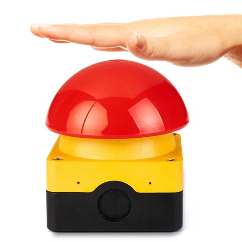 Large Mushroom Head Emergency Stop Button Switch, Waterproof Momentary or Self Locking Push Button for Machine Control