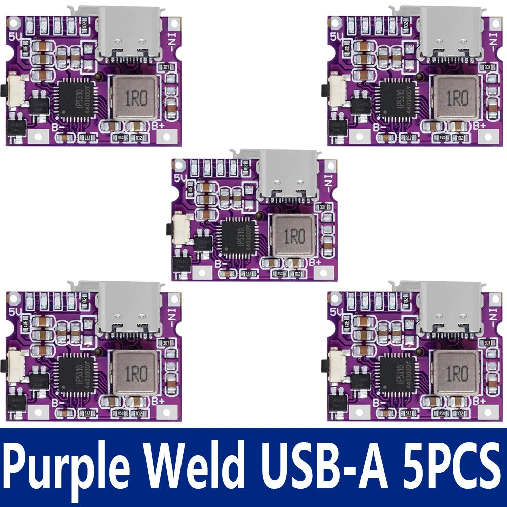 Type-C USB 5V 3.1A Boost Converter Step-Up Power Module IP5310 Mobile Power Bank Accessories With Switch LED Indicator
