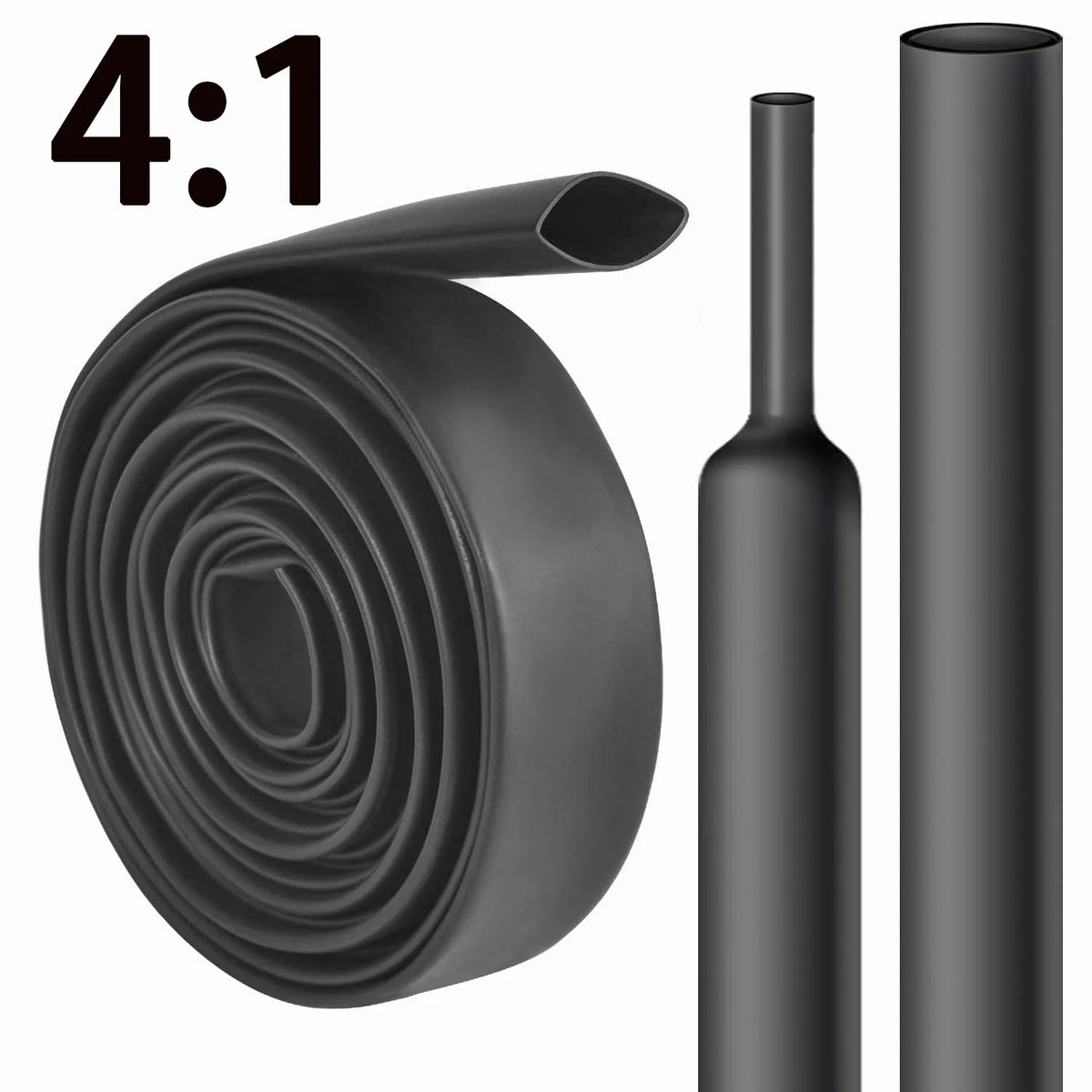 1M/2M/3M 4:1 Heat Shrink Tubing Diameter 4 6 8 12 16 20 24 32 40 52mm Backing Rubber Sleeve Double Wall Tube