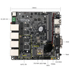 120x120mm Mini ITX X86 PC Motherboard intel Celeron N2830 CPU 4x 2.5G Ethernet HDMI VGA 2xUSB Mini PICE SIM Slot SATA mSATA