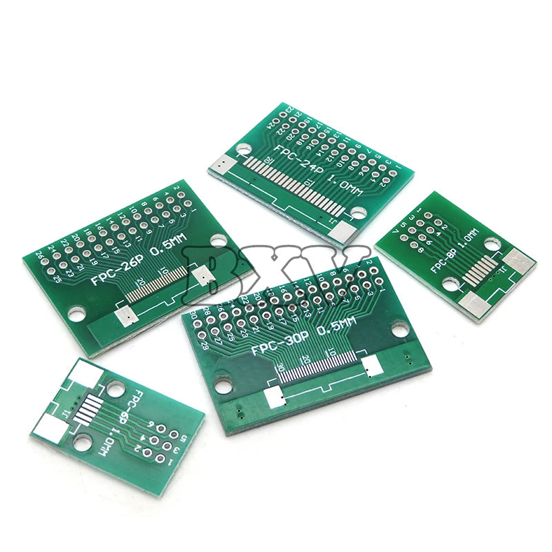 Ibuw 0.5mm 1mm Pitch FPC FFC PCB Board 6 8 10 12 20 40 50 Pin To DIP 2.54mm Connector  Double Side Adapter Socket Plate DIY KIT