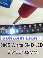 500pcs Time-limited Limited Surface Mount XIASONGXIN LIGHT 0805 White Smd Led Super Bright Lamp Lights-emitting Diodes