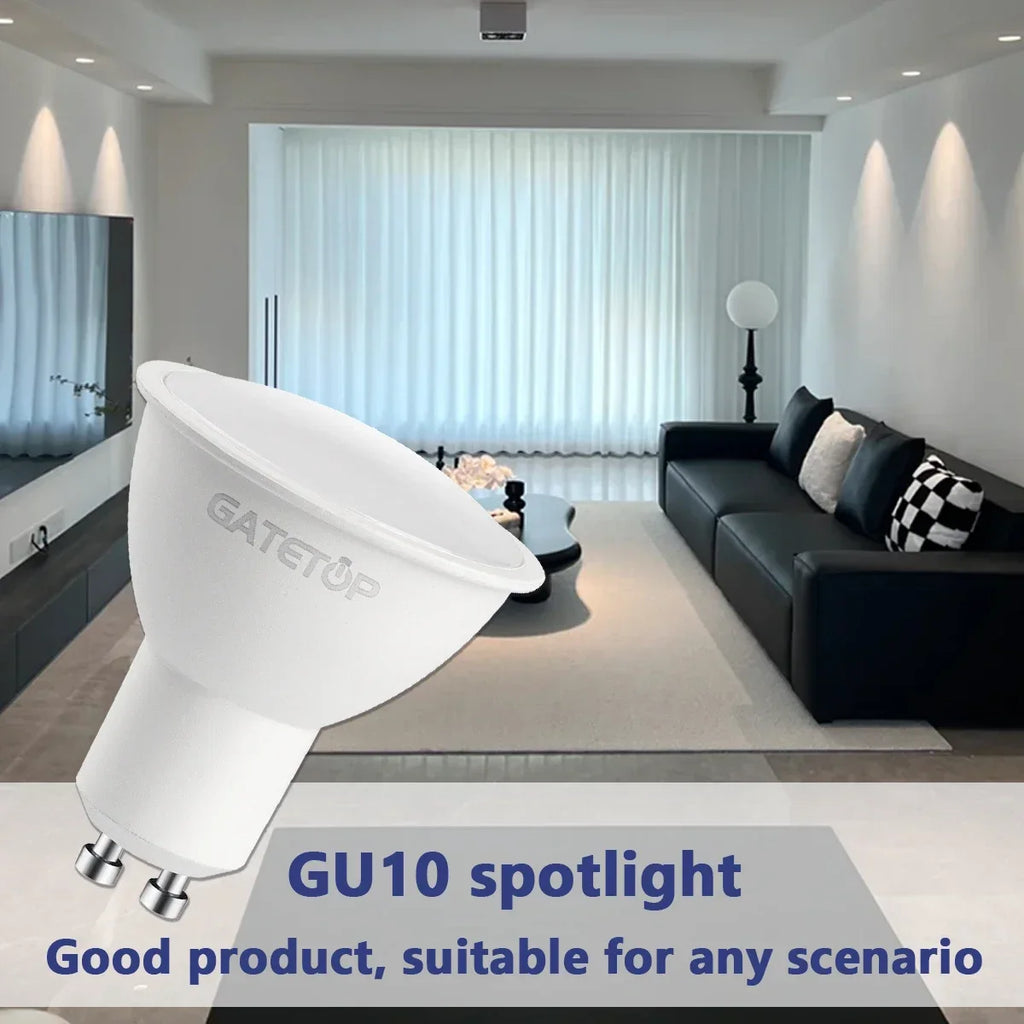 10 Pack Focos Gu10 Spotlight Lampara 220V Led Bulb Wholesale 9W White Warm 3000k 6000K Suitable for Home Commercial Buildings