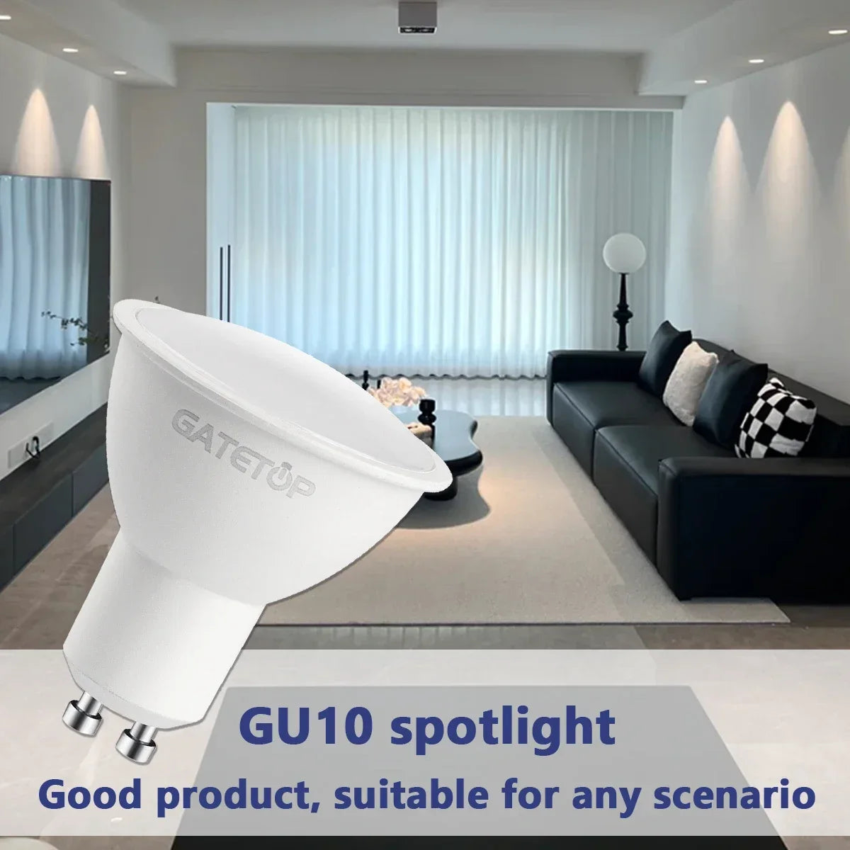 10 Pack Focos Gu10 Spotlight Lampara 220V Led Bulb Wholesale 9W White Warm 3000k 6000K Suitable for Home Commercial Buildings