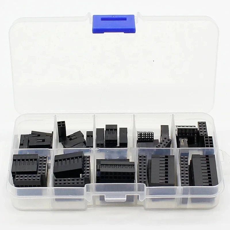 62pcs/1Set Dupont Wire Jumper Pin Header Connector Plastic Housing Kit With Box