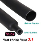 8ft/ 2.4m Length Heat Shrink Tubing Kit, 3:1 Ratio Marine Heat Shrink, Large Marine Dual Wall Adhesive Shrinkable Wire Wrap Tube