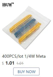 150PCS 300PCS 1/4W 1/2W 1W 2W 3W Resistance 1% Metal Film Resistor Assortment Kit Set 30Kinds Each 5/10PCS 1~750 1K~820K Ohm