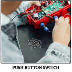 20Pcs Micro Tactile Push Button Switch Small Momentary 2 Pin Round Surface Mount Perfect Breadboard Electronics Switch Kit