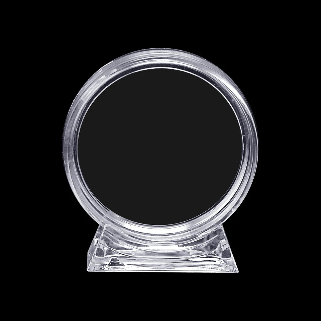 10Pcs Clear Collection Coin Holder Capsule with Display Stand and Gasket 17/20/25/27/30/33/38/40mm Coins Storage Organizer Box