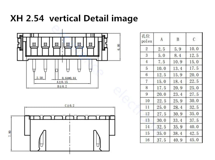 5sets GH1.25 SH1.0 JST1.25 PH2.0 XH2.54 SH/JST/ZH/PH/XH Horizontal / Vertical SMD Pin Header + Housing + Terminal Set 2.54mm