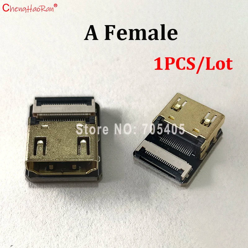 1PC Ribbon Flat FPV HDMI-Compatible Connector Flexible Cable Raspberry Pi 4 Micro HDTV To HD/Mini HD Female 90 Degree FFC 20pin