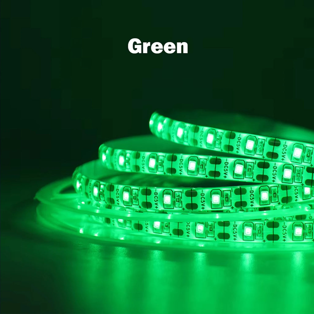 3AA Battery Power LED Strip Lights 2835 5V 60LEDs/M Warm White Red Green Ice Blue IP21/IP65 TV Room Kitchen Home DIY Decor 1M-5M