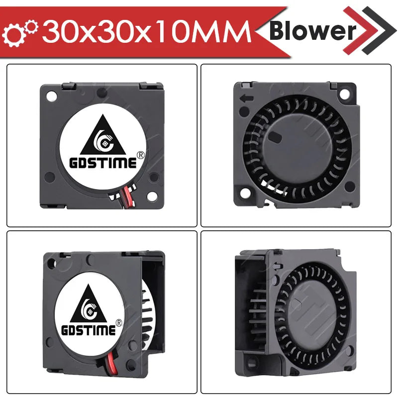 Gdstime 5015 24v Fan 4010 Snail Fan 2PIN DC 5V 12V 3D Printer Mini Fan 7015 7530 Cooling Fan 3010 5020 Turbo Fan Radial Cooler