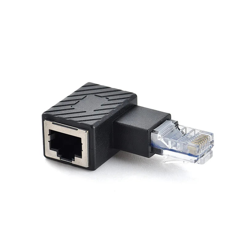 Up Down Left Right Angle Ethernet Adapter 90 Degree and 270 Degree RJ45 8P8C Ethernet Female To 8P8C Male Adapter