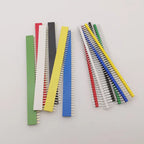 10Pair Single Row Pin Female Header Socket Pitch 2.54mm 40 Pins Connector 1x40P DIP Male Plug Header PCB Board Strip for Arduino