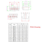 10pcs Silicon Wire 20cm SH1.0 MX GH1.25 PH2.0 XH2.54mm 2P 3P 4P 5P-12P 3239 High Temp. Resist Cable Wire Assembly Harness